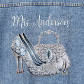 Veste en jean de mariée