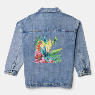 Veste en jean Dragonfly Botanical Paradise