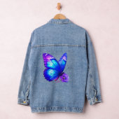 Veste en jean fleurie papillon (Hangar)