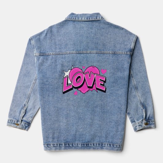 Veste en jean LOVE (Verso)
