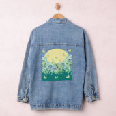 Veste en jean papillon floral vert sarcelle (Hangar)