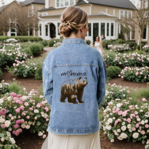 Veste en jean personnalisée Oursonne Maman Mode