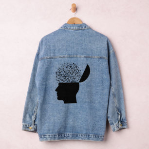 Veste en jean personnalisée pour femme, Denim