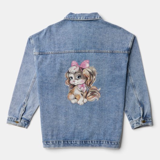 Veste en jean pour chiot (Verso)