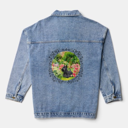 Veste en jean Terrier Écossais (Verso)
