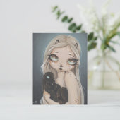 Veste gothique fée imaginaire art carte postale (Debout devant)