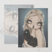 Veste gothique fée imaginaire art carte postale (Devant / Derrière)