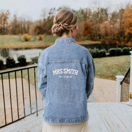 Veste in Jean Mariée Université College Denim Jacket
