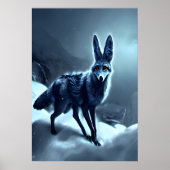 Veste noire dans la neige | AI Art Poster (Devant)