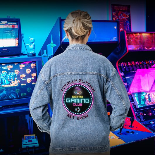Veste Retro Gaming Club Round Denim
