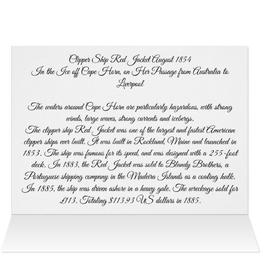 Veste rouge Clipper Ship 1854 (Intérieur Horizontal (Haut))