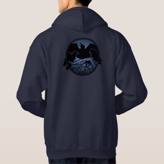 Veste Sweat - shirt à capuche corbeau Veste d'art (Dos)