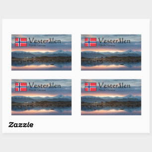 Vesteralen Noorwegen Souvenir Rechthoekige Sticker