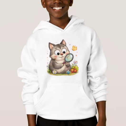 Vestes à capuche loup pour enfants (Devant)