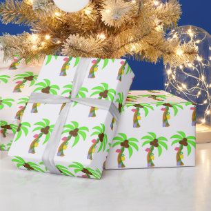 Vestief kerstbalpalmfeest cadeaupapier