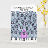 Vestige souriant de la carte de mouton (Fleur jaune)