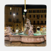 Vestiging van Neptune in de Navona van Piazza - Ro Keramisch Ornament (Achterkant)