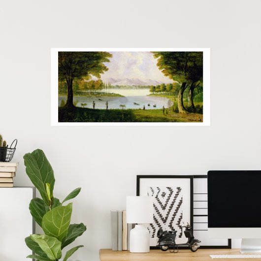 Vestigingskamp van de "Naval Survey Expedition" op Poster (Thuiskantoor)