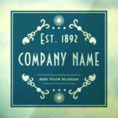 Vestigingsnaam, decoratief raamsticker (Vel 3)