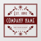 Vestigingsnaam decoratief raamsticker (Vel)