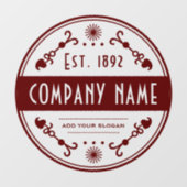 Vestigingsnaam, decoratief raamsticker (Vel)