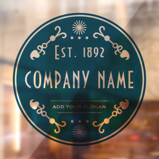 Vestigingsnaam, decoratieve raamfolie raamsticker (Vel 2)