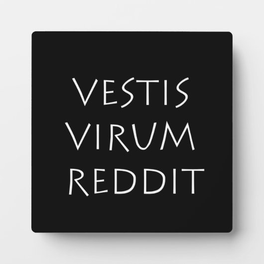 Vestis virum reddit fotoplaat (Voorkant)