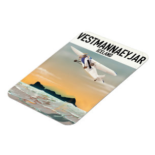 Vestmannaeyjar IJsland reisposter. Magneet