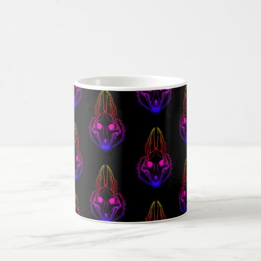 Vestons Synthwave Crâne Coffee Mug (Centre)