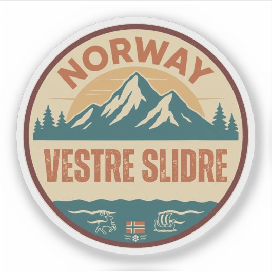 Vestre Slidre, Norge Noorwegen Sticker (Voorkant)