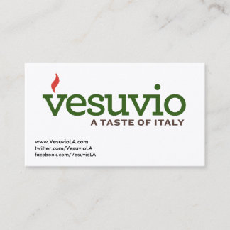 VESUVIO-KAARTEN VISITEKAARTJE