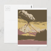 Vesuvius Erupts monteren Briefkaart (Voorkant / Achterkant)
