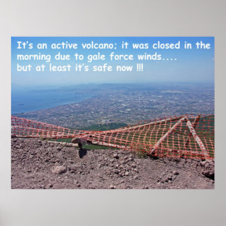 Vesuvius Volcano Humor Poster