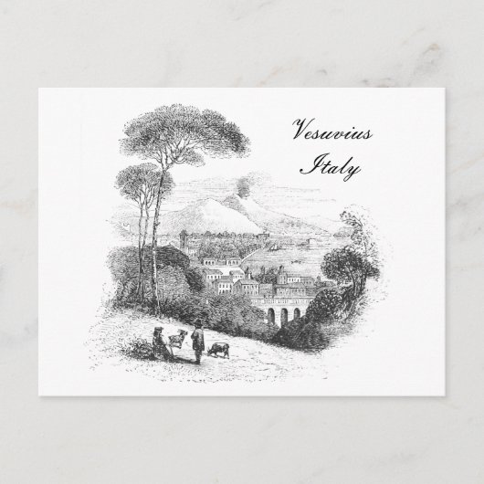 Vesuvius vulcano en Napels Briefkaart (Voorkant)