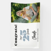 Vet 2024 Blauw Congrats Afstuderen Fotobanner Spandoek (Verticaal)