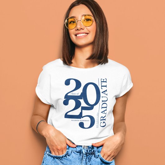 Vet 2025 Afstuderen trendy Navy Afstuderen T-shirt