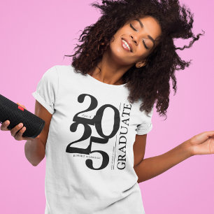 Vet 2025 Afstuderen Trendy Zwart Afstuderen T-shirt