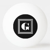 Vet 3 Lijst monogram | Zwart-wit Pingpongballen (Achterkant)