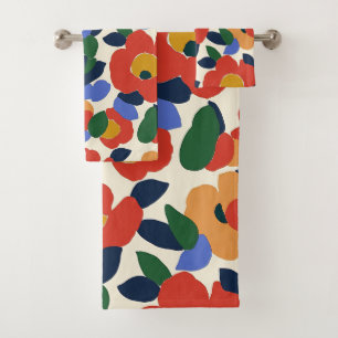 Vet Abstract bloemmotief Bad Handdoek