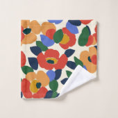 Vet Abstract bloemmotief Bad Handdoek (Wasdoekje)