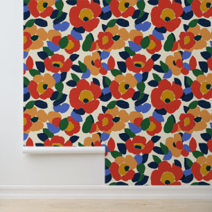 Vet Abstract bloemmotief Behang