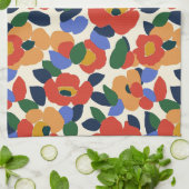 Vet Abstract bloemmotief Theedoek (Gevouwen)