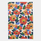 Vet Abstract bloemmotief Theedoek (Verticaal)