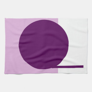 Vet Abstract cirkelvormig Paars roze wit Theedoek
