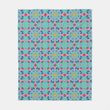 Vet Abstract geometrisch patroon in roze en blauw
