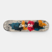 Vet Abstract kleurenblok - Live to Ride-ontwerp Skateboard (Horizontaal)