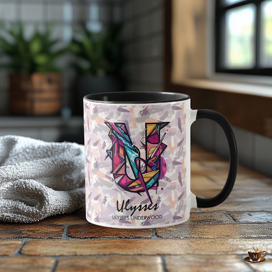 Vet Abstract Monogram Mok - U voor Ulysses