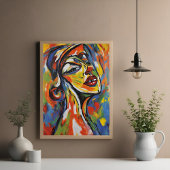 Vet Abstract Portret - Expressionisme Kunst Perfect Poster