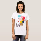 Vet Abstract vrouwenportret T-shirt (Voorkant volledig)