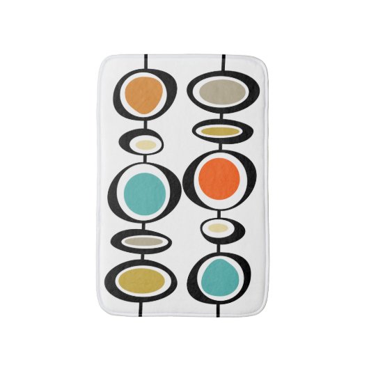 Vet Abstracte cirkels midden midden midden midden  Badmat (Voorkant Verticaal)